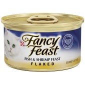 Fancy Feast Flaked Fish and Shrimp Feast 85g 1 Carton (24 Cans)